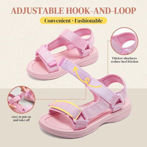 Size 8 Women Hiking Sport Sandals Outdoor Walking Sandals Womens Comfort Arch Support Adjustable Athletic Water Sandals With Back Strap Lightweight Non Slip Open Toe Summer Shoes for Beach Camping sandalias in Kuwait