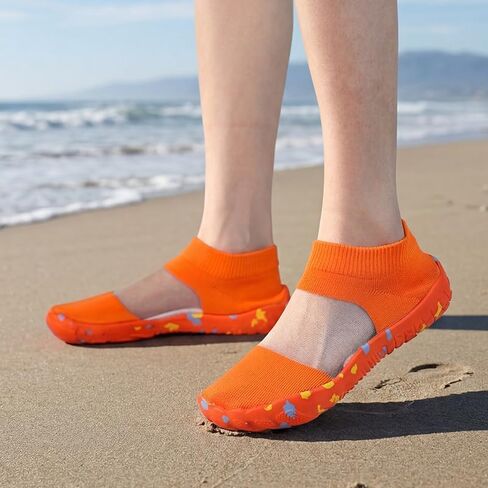 Women's Quick Dry Water Shoes, Breathable Mesh Aqua Socks, Non-Slip Barefoot Beach Shoes for Swimming Surfing Yoga, 4 Colors, Size US5-US12 in Kuwait