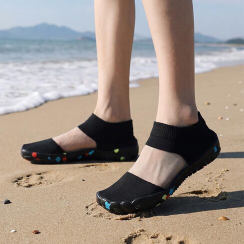 Women's Quick Dry Water Shoes, Breathable Mesh Aqua Socks, Non-Slip Barefoot Beach Shoes for Swimming Surfing Yoga, 4 Colors, Size US5-US12 in Kuwait