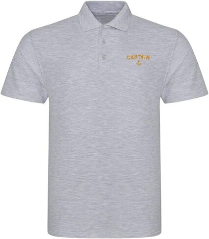 Captain Anchor Boat Embroidered Polo Shirt Embroidery Mens Shirts in Saudi Arabia