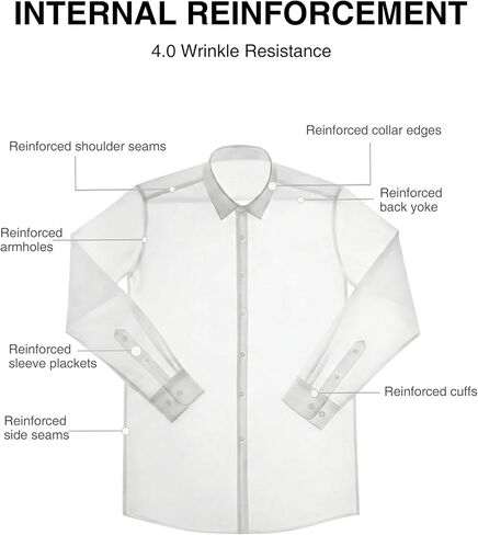Alimens & Gentle Men's Premium Dress Shirts - Mulberry Silk Performance Wrinkle Free Stain Shield Button Down Shirt in Kuwait