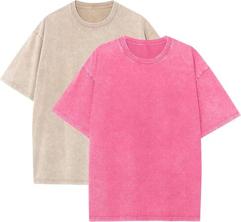 Acid Wash T-Shirts Unisex Oversized Vintage Baggy Short Sleeve Cotton Tops Streetwear for Men Women S-3XL in Saudi Arabia