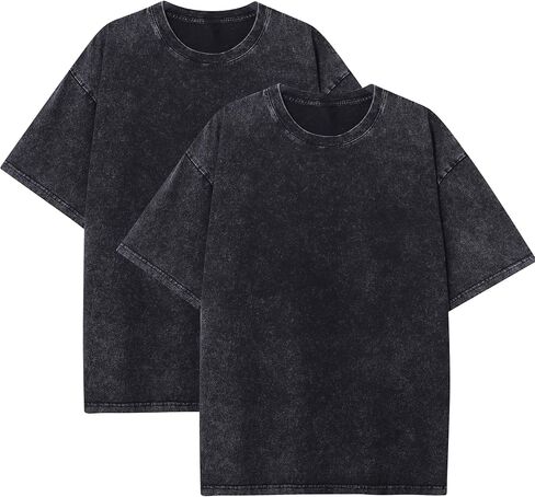 Acid Wash T-Shirts Unisex Oversized Vintage Baggy Short Sleeve Cotton Tops Streetwear for Men Women S-3XL in Saudi Arabia