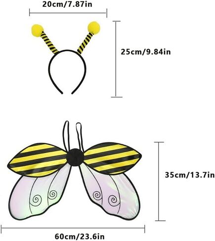 Halloween Costumes for Women Cute Bee/Ladybug Wings with Headband Set Party Favors in Kuwait