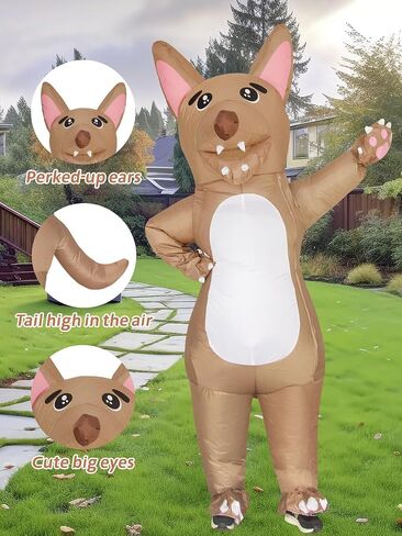 Adult Inflatable Dog Costume Blow up Funny Men Women Halloween Cosplay Party Outfit in Saudi Arabia