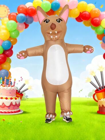 Adult Inflatable Dog Costume Blow up Funny Men Women Halloween Cosplay Party Outfit in Saudi Arabia