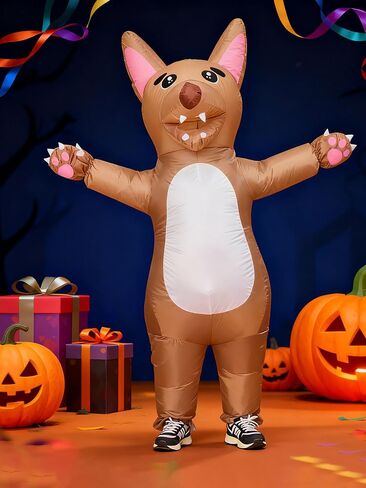 Adult Inflatable Dog Costume Blow up Funny Men Women Halloween Cosplay Party Outfit in Saudi Arabia
