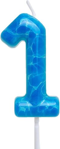 Waves Birthday Candles Blue Ocean Themed 10th Birthday Number Candle Cake Toppers for Under the Sea Themed Beach Pool Party Decorations Supplies in Saudi Arabia