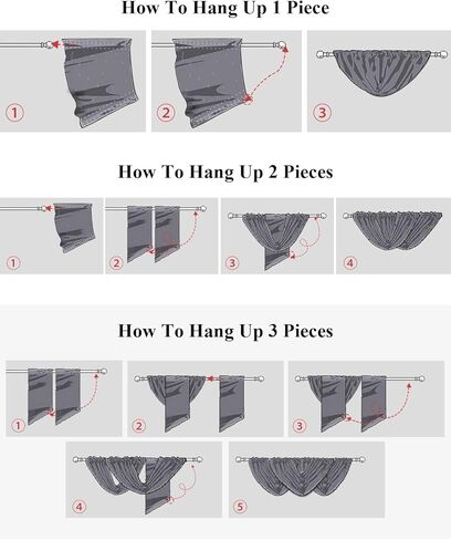 LooPoP Waterfall Valances for Windows Green Solid Color Swag Valance Curtains Dark Olive Sheer Valance Window Treatment for Living Room Kitchen Bedroom Bathroom Rod Pocket Curtain Drape 3 Panels in Kuwait