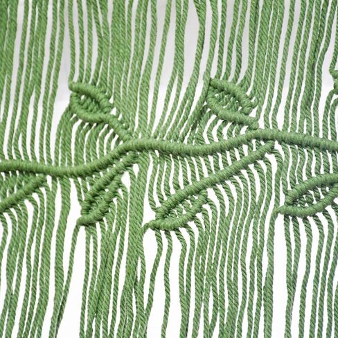 Boho Window Valance, Macrame Window Curation for Decoration, Bohemian Handmade Fringe Curtain Topper, Macrame Curtain Leaf Pattern,Short Curtain Decoration 55“ X 20" Green(No Rod Included) in Saudi Arabia