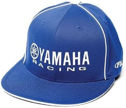 قبعة Yamaha Flex Fit Racing أصلية مرخصة رسميًا بمقاس مرن/أزرق للسباق، SM/MD in Kuwait
