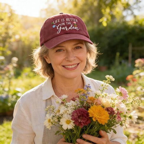 Gardening Gifts for Women, Gardening Hat, Mothers Day Plant Gift for Mom Grandma, Adjustable Embroidered Baseball Cap in Saudi Arabia