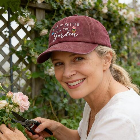 Gardening Gifts for Women, Gardening Hat, Mothers Day Plant Gift for Mom Grandma, Adjustable Embroidered Baseball Cap in Saudi Arabia