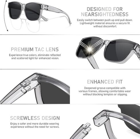 HAOLOTA Fit Over Sunglasses-Polarized for Men, Oversized Sun Glasses Square Shades UV400 Protection for Driving in Saudi Arabia