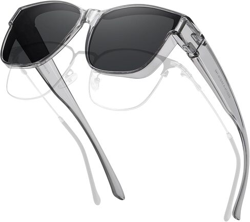 HAOLOTA Fit Over Sunglasses-Polarized for Men, Oversized Sun Glasses Square Shades UV400 Protection for Driving in Saudi Arabia