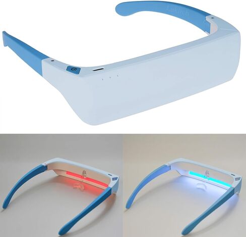 Red & Blue Light Therapy Glasses – 670nm Red Light for Eye Comfort & Visual Wellness, 480nm Blue Light for Energy, Mood & Sleep Support – Wearable Light Therapy Eyewear with Timer in Kuwait