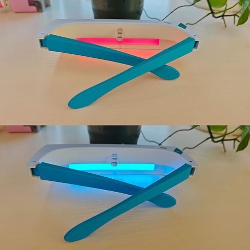 Red & Blue Light Therapy Glasses – 670nm Red Light for Eye Comfort & Visual Wellness, 480nm Blue Light for Energy, Mood & Sleep Support – Wearable Light Therapy Eyewear with Timer in Kuwait