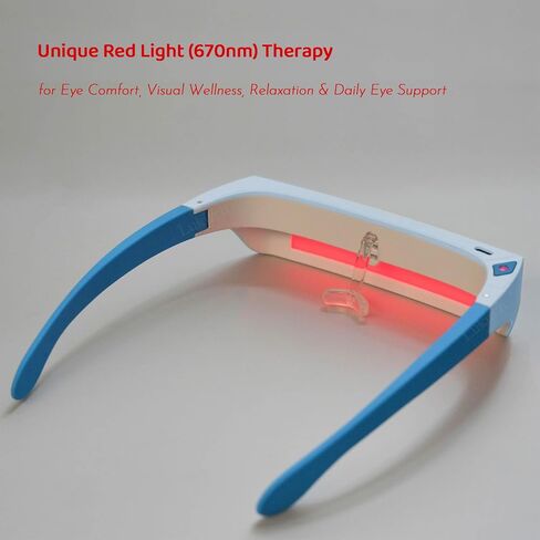 Red & Blue Light Therapy Glasses – 670nm Red Light for Eye Comfort & Visual Wellness, 480nm Blue Light for Energy, Mood & Sleep Support – Wearable Light Therapy Eyewear with Timer in Kuwait