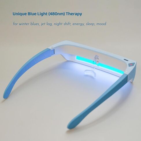 Red & Blue Light Therapy Glasses – 670nm Red Light for Eye Comfort & Visual Wellness, 480nm Blue Light for Energy, Mood & Sleep Support – Wearable Light Therapy Eyewear with Timer in Kuwait
