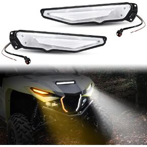 SAUTVS LED Turn Signal Daytime Running Lights for Yamaha RMAX 1000, Front DRL Turn Signal Pilot Lights for Yamaha Wolverine RMAX2 RMAX4 1000 2021-2024 Accessories (2PCS)