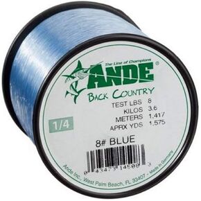 ANDE Back Country Monofilament Line with 30-Pound Test, Blue, 2-Pound Spool (3200-yards)