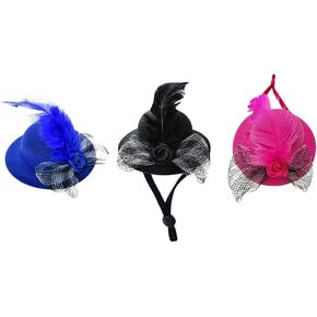 3Pcs Chicken Hats for Hen Small Helmets for Real Chicken Pet Chicken Top Hat with Adjustable Elastic Chin Strap Chicken Accessories Halloween Animal Costumes Hat for Bird, Purple Red Pink, LXLVOUEG