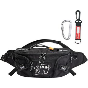 Rough Enough Tactical Fanny Pack for Men Crossbody Bag Large Waist Pack for Fishing Hiking Hunting Waterproof Cordura Black