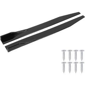 Yctze Universal 2pcs 120cm/47.2in Car Side Skirt Splitter Lip Winglet Diffuser Glossy Black，Small Wing Diffuser