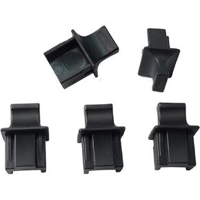 SHANFEILU RJ45 أنثى جاك غطاء مضاد للغبار غطاء حماية حماية منفذ محور إيثرنت لأجهزة الكمبيوتر المحمول راوتر التبديل 25 قطعة (أسود كبير)