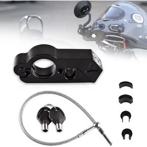 Predep Motorcycle Locks Anti Theft Lock Heavy Duty 2 in 1 Motorcycle Helmet Lock Handlebar Lock to Protect Your Motorcycle Street ATV Dirt Bike Ebike, Black