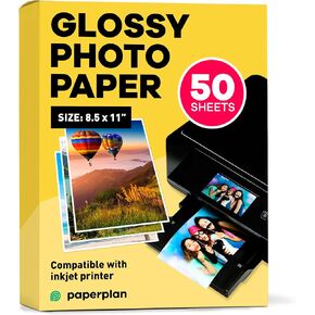 Photo Paper - Glossy Photo Paper 8.5 x 11 - Photo Paper 8.5 x 11 - (50 Sheets, for Inkjet Printer) - Photo Paper 8.5 x 11 Glossy - Photo Printer Paper - Photo Paper for Printer - Professional Standard