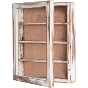 Large Shadow Box with Shelves: 11x14 Inches Shadow Boxes Frame with Movable Shelves - Deep Wall Mounted Shadow Boxes Display Cases for Keepsake Coins Pictures Flowers Wedding in Kuwait