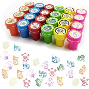 24-Piece Easter Stamp Kit for Kids - Self-Inking Stampers, Perfect Party Favors and Basket Stuffers