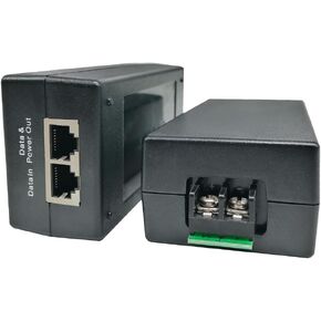 24V Gigabit POE Injector | 12/24V (12-36V) DC Input | 24V/1A 24W DC PoE Out | Passive Mode B Solar PoE Injector for Loco5AC,NS- EdgeRouterX,UniFi AC Lite,RP-5AC-G2, Force180/200/300