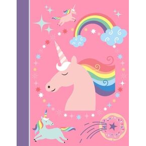 Composition Notebook: Unicorn Pink College Ruled Lined Pages Book (7.44 x 9.69)