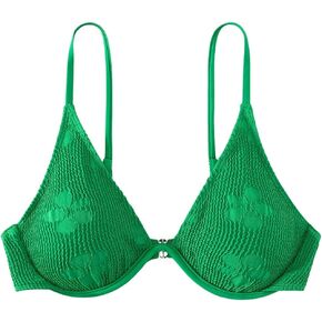 Floerns Women's Floral Pattern Underwire Bikini Top Spaghetti Strap Bathing Suit