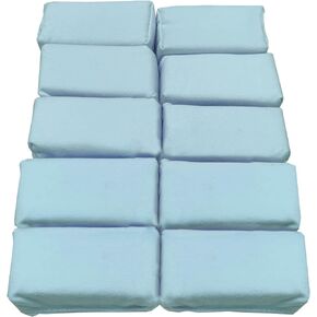 Detailer's Preference Suede Microfiber Coating Applicators, Less Absorbent to Save Wax, 3"x1.5"x1.5" Blue 10 Pack