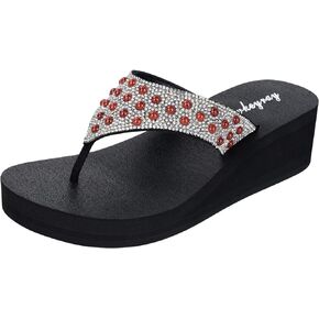 Women's Rhinestone Flip-Flop Sandals