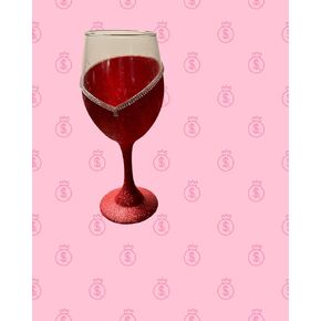 GLITTER WINE GLASSES - Wine Glasses with Sparkle - Great for any Occasion - Engagement Party - Wedding - Bachelorette Party - Bridal Shower - Birthday - Anniversary - Housewarming - Gift (Green)