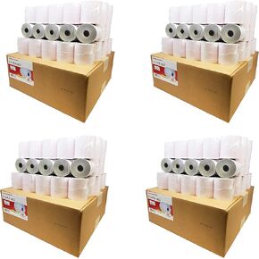 3-ply 3" inch 65' Feet (200 Rolls - 60 GSM Paper) White/Canary/Pink Carbonless Kitchen Paper 50 Rolls TMU 220 BuyRegisterRolls (3-ply 3" inch 65' Feet)