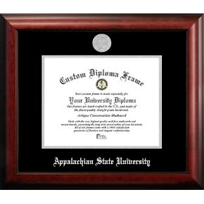 Campus Images NCAA Appalachian State Mountaineers Unisex Silver Embossed Diploma Frame Appalachian State University 11W x 8.5H Silver Embossed Diploma Frame, Brown, One Size