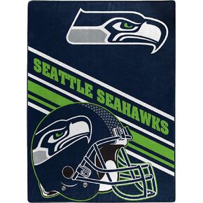 Northwest NFL Seattle Seahawks Unisex-Adult Raschel Throw Blanket, 60" x 80", Slant