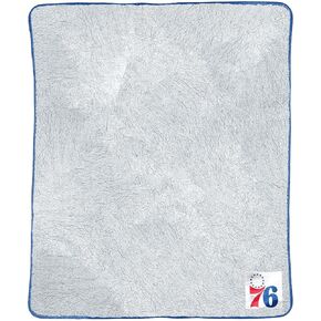 Northwest NBA Silk Touch Sherpa Throw Blanket - Soft & Fluffy - Great for Gamedays - 60" x 50" - Ultimate Comfort & Coziness (Philadelphia 76ers - Red)
