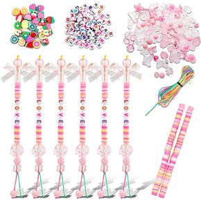 DIY Crafts Gifts for Beading Kits, 550Pcs Beads Bracelet Making Kits with Decorative Beads and Charms, Aesthetic Beads DIY Crafts Bulk Beads Supplies for Necklaces Bracelet Chains (Green)