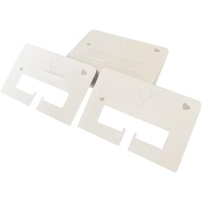 100 Pcs White Hair Clip Display Cards Hair Bow Hairpin Packing Cards Hair Accessories Holder Paper Cardboard for Hair Claw Clips Barrettes Clips Hairpin Display Card