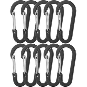 HomeSoGood 10pcs Mini Carabiner Clips,2.4inch Aluminum Lightweight Spring Caribeener Clips for Keychain Climbing Outdoor Accessories