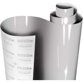 VViViD+ Ultra Gloss Light Chalk Grey Vinyl (1ft x 5ft)