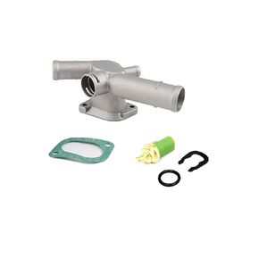 num Coolant Flange W/Temp Sensor Replacement for 1999-2005 VW Golf Jetta IV GL GLS 2.0L