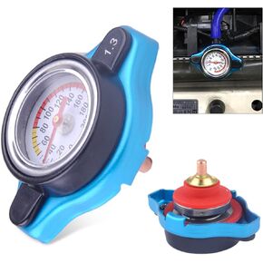 beler Universal Car Thermo Thermostatic Radiator Cap Cover 1.3 Bar Small Head Water Temperature Gauge Meter