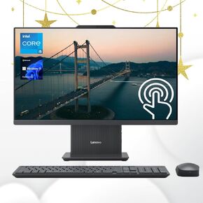 Lenovo 2024 IdeaCentre I Business AIO, 23.8" FHD 100Hz Touchscreen, Intel Core i5-13420H, 32GB DDR5 RAM, 2TB PCIe SSD, Wireless Charging Base, Wireless KB & Mouse, Wi-Fi 6, Webcam, Win 11 Pro, Grey